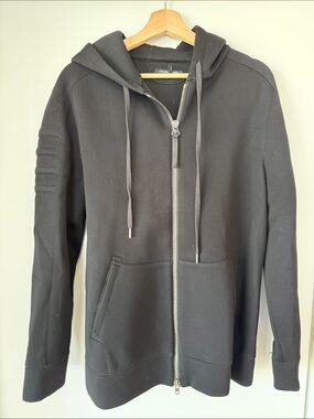 Helmut Lang Men's Black Full-Zip Hoodie Sweater